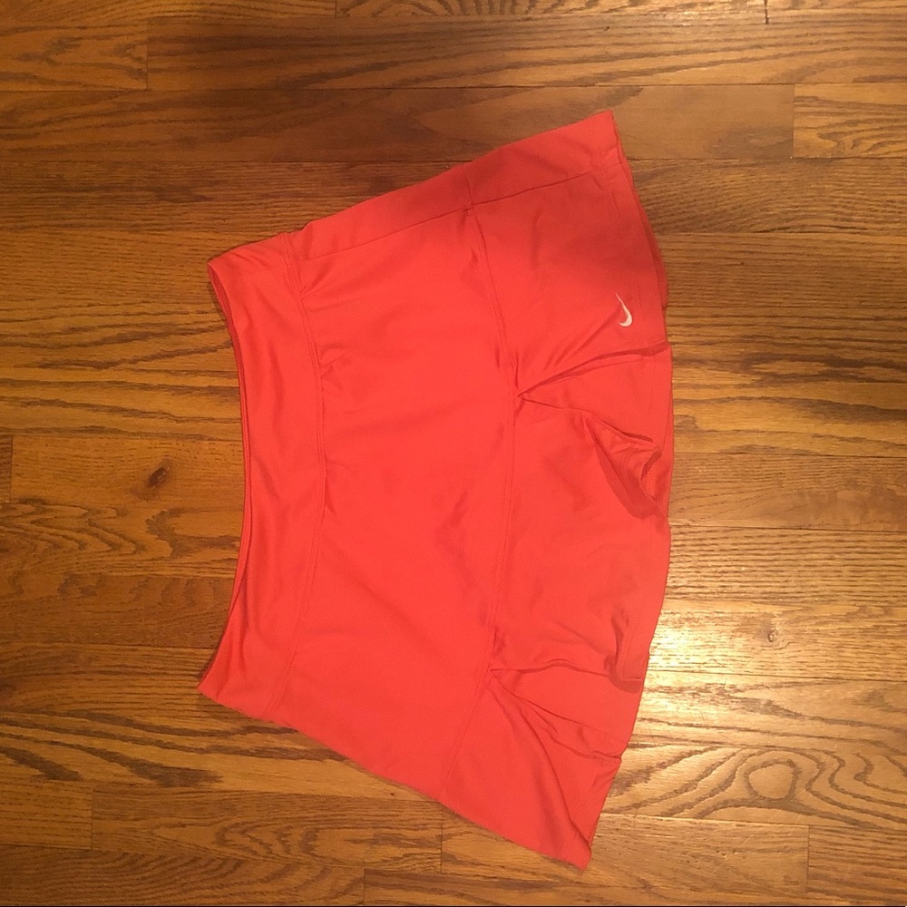 Red Nike tennis skirt